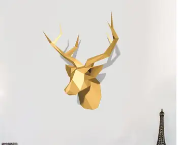 Papercraft 3d papir model životinja Zlatni jelen Pinč papercraft igračka home dekor zidne dekoracije zagonetke edukativna igračka 