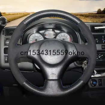 DIY Crna Kožna Navlaka volana za Toyota RAV4 1998-2003 Celica 1998-2005 Corolla (SAD) 2003-2008 Matrix 2003 Slika 0