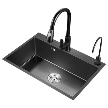 Kuhinjski sudoperi od nehrđajućeg Čelika Tamno Siva Sudoper s jednim Otvorom Iznad Pulta i Sudoper za pranje Povrća