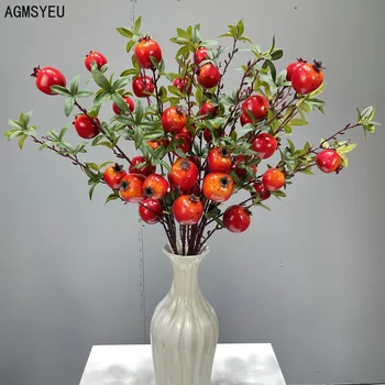 AGMSYEU simulacija nar dragun ilex voće crvena voće umjetnička vaza cvjetnih aranžmana ukras simulacija voće kućni dekor