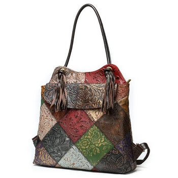 Personalizirano kožna ženska torba u etničkom stilu, ženski ruksak napravljen od bičevati, velikog kapaciteta, 13,3-inčni računalni ruksak