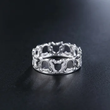veleprodaja, posrebreni prsten sa životinjama, elegantan modni šarm za žene, ženski nakit, vjenčanje college, Slatka dar JSHR942 Slika 0