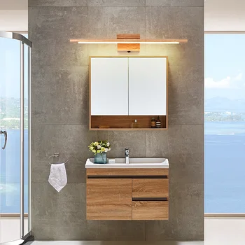 vrstu ugovorenih usluga i moderno kupatilo od prirodnog drveta kupatilo ogledalo ormar lampa toaletni stol zid zidna svjetiljka toaletni stol