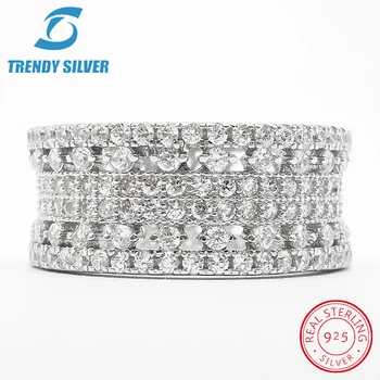 vintage prsten srebrni pravi nakit od 925 sterling srebra za žene rose gold s kamen cirkon čvrsta i elegantna