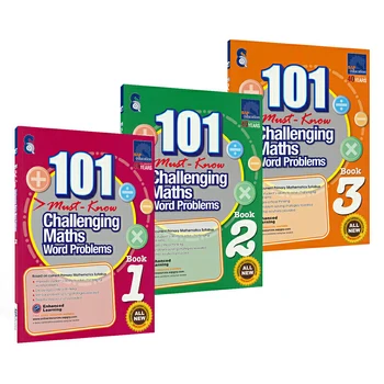 6 Knjiga /Skup SAP 101 Složene matematičke zadatke s riječima Knjige Singapur Osnovna škola 1-6 razred Matematička praksa Knjiga za rano učenje