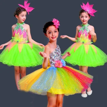 2022 Songyuexia/Dječje plesne kostime, dječje suknja princeza s šljokice, сценическая dance odjeća za zbor djevojaka