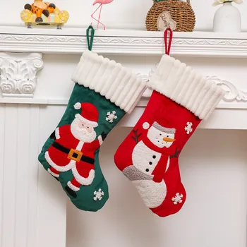 Nova Godina 2023 Božićni Torba za Čarapa Božićne Darove Za Djecu Vrećicu Bombona Božićne Ukrase za Dom Tkanina Čarapa Božićno Drvce Dekor Slika 0