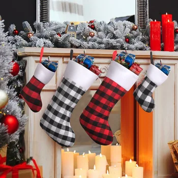 Nova Godina 2023 Božićni Torba za Čarapa Božićne Darove Za Djecu Vrećicu Bombona Božićne Ukrase za Dom Tkanina Čarapa Božićno Drvce Dekor Slika 1