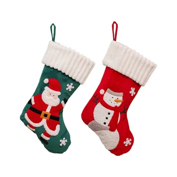 Nova Godina 2023 Božićni Torba za Čarapa Božićne Darove Za Djecu Vrećicu Bombona Božićne Ukrase za Dom Tkanina Čarapa Božićno Drvce Dekor Slika 5