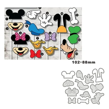 Šablone za Rezanje Metala Disney Mickey za Izradu Čestitki Obrtni Spomenar, Ukrasni Uzorak za Probijanje Slika 0
