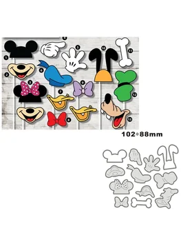 Šablone za Rezanje Metala Disney Mickey za Izradu Čestitki Obrtni Spomenar, Ukrasni Uzorak za Probijanje Slika 1