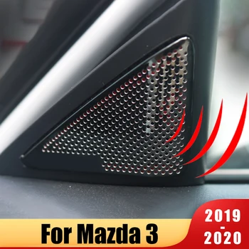 Za Mazda 3 Axela 2019 2020 Nehrđajućeg Čelika Prozora Salona Automobila Apillar Post Speraker Trokutasti Poklopac Završiti Prilog Okvir Naljepnica