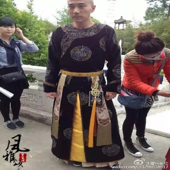 Muško odijelo Hanfu 2015 Nova tv dramu Usamljeni Prazno dvorište je Kasno proljeće istog dizajna Kostim princa Qing