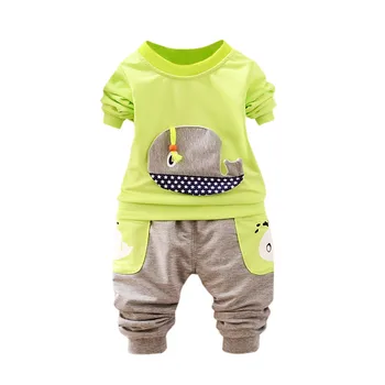 TELOTUNY/Sportski Odijelo Za Novorođene Dječake Dugi rukav, Stereoskopski Majice sa Zvijezdama iz Crtića + Hlače S Džepovima, Trendy i Casual Kit