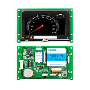 KAMENA proširena vrsta 4,3-inčni HMI TFT LCD RS232 / RS485 / TTL za industrijsku upotrebu