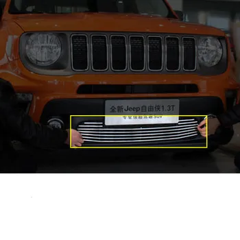Za Jeep Renegade 2019-2021 aluminijska legura prednja rešetka ukrasna rešetka rešetka, zaštitna rešetka ukras auto oprema Slika 1