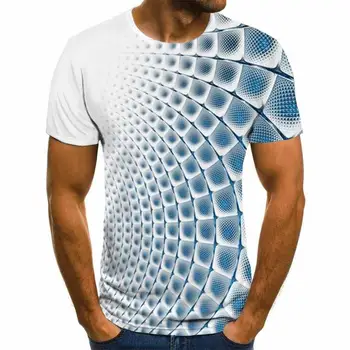 Ljetna muška t-shirt Vortex s 3D ispis, Ljetna Svakodnevni zabavna majica s okruglim ovratnikom