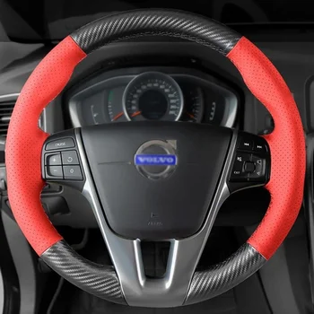 Individualni Žicom Ručno Kožna Torbica za volan Automobila DIY za Volvo XC60 S90 XC60, S60 S40 V40 Auto Oprema Slika 1