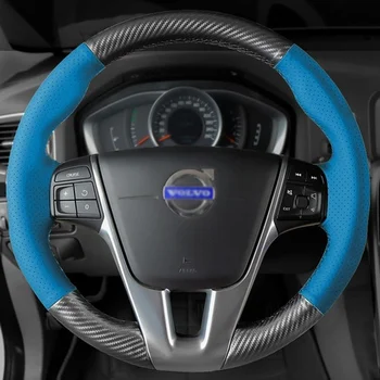 Individualni Žicom Ručno Kožna Torbica za volan Automobila DIY za Volvo XC60 S90 XC60, S60 S40 V40 Auto Oprema Slika 3