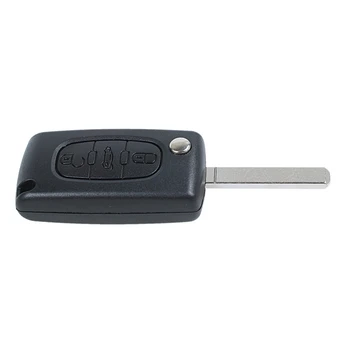 2X Ključ za Daljinsko Tela Za Peugeot 407 i 407 SW Sklopivi 3 Gumba Slika 5