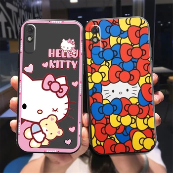 Torbica Za telefon Hello Kitty s Dragim Likom iz Crtića Za Xiaomi Redmi 7 8 9 9A 9C 9T Note 9 9T 9S 10 10 Pro 10S Stražnji Poklopac Mekana Crna Slika 4