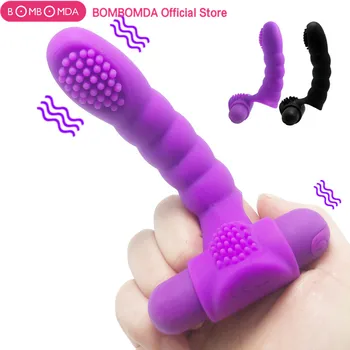 USB Punjiva Prst Rukava Vibrator Seks Igračke Za Žene G Spot Stimulacija Klitorisa Zube Prst Vibrator Vagina Masturbator