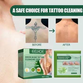 100 g Sapun Za Čišćenje Tetovaže, Korisno Sapun Za Čišćenje Tetovaže, Bezbolno Sapun Za Tetovaže, Sapun Za čišćenje Tetovaže Od Zelenih Algi Za W E4B9 Slika 0