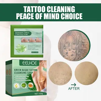 100 g Sapun Za Čišćenje Tetovaže, Korisno Sapun Za Čišćenje Tetovaže, Bezbolno Sapun Za Tetovaže, Sapun Za čišćenje Tetovaže Od Zelenih Algi Za W E4B9 Slika 3