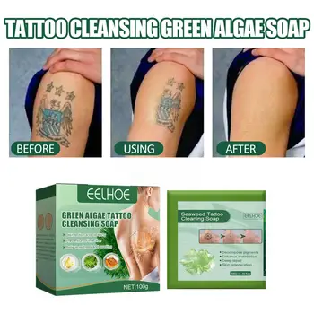 100 g Sapun Za Čišćenje Tetovaže, Korisno Sapun Za Čišćenje Tetovaže, Bezbolno Sapun Za Tetovaže, Sapun Za čišćenje Tetovaže Od Zelenih Algi Za W E4B9 Slika 4